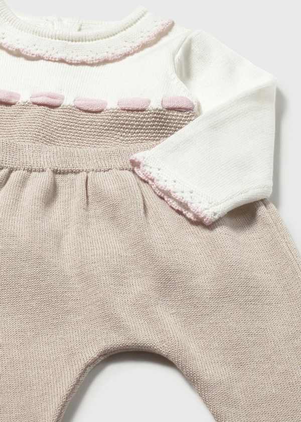 Conjunto calças com pés e camisola tricô Mayoral 1594