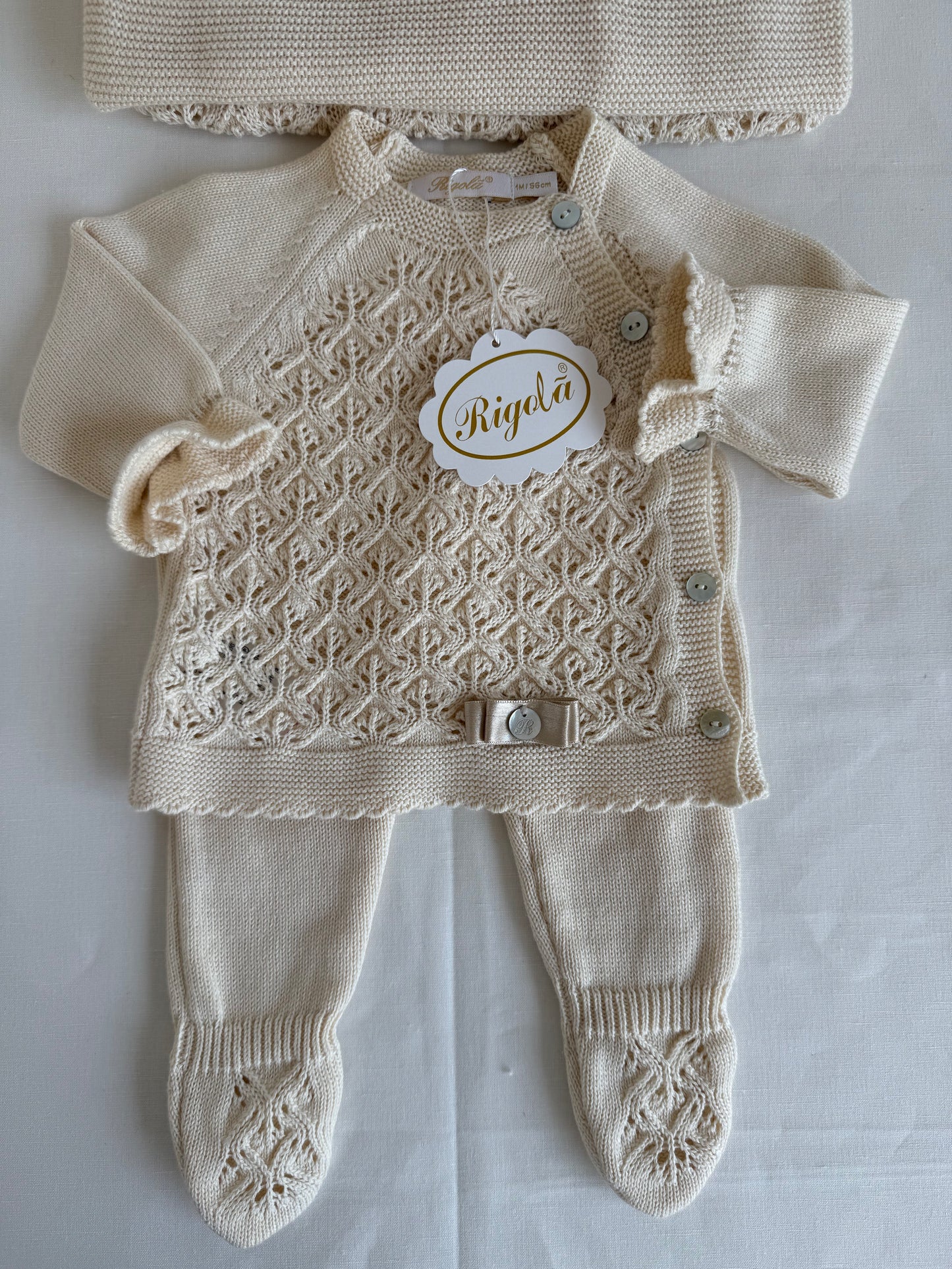 Conj: camisola, calça e touca tricô 🧶 Rigolã