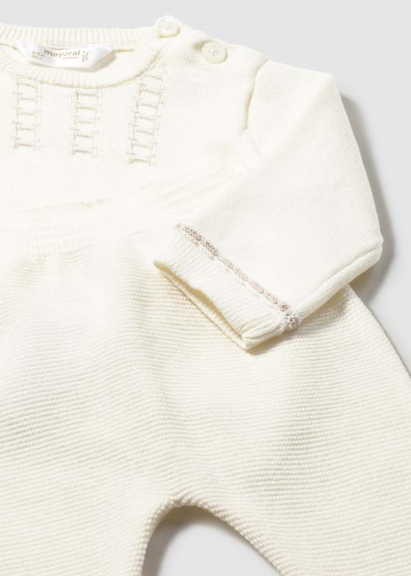 Conjunto calças com pés e camisola tricô Mayoral 1502
