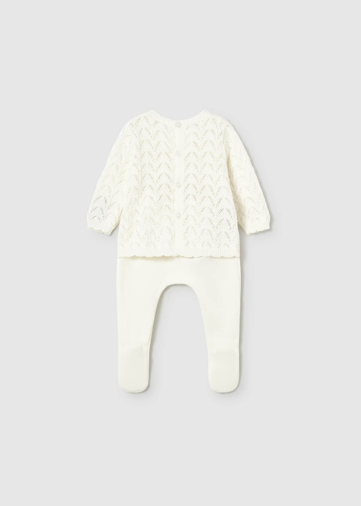 Conjunto calças com pés e camisola tricô Mayoral 1594