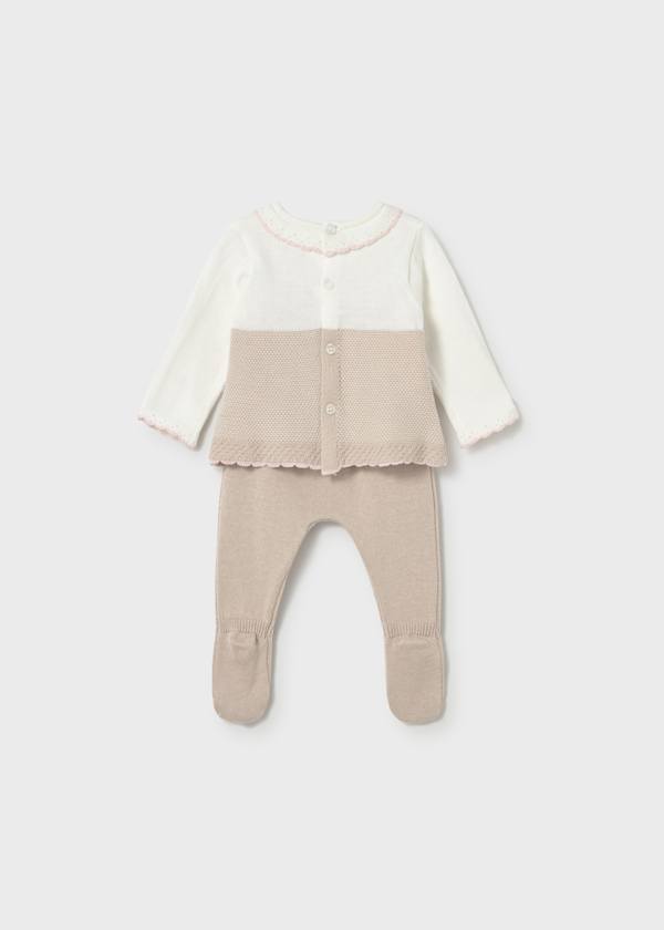 Conjunto calças com pés e camisola tricô Mayoral 1594