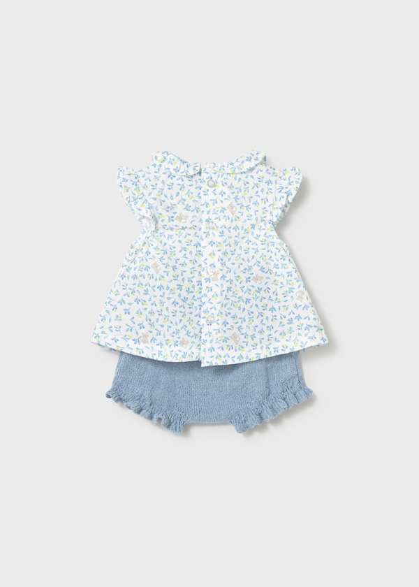 Conjunto tapa fralda e blusa com folho Mayoral 1288