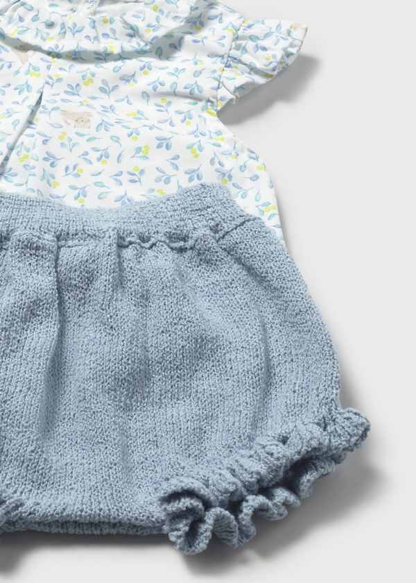 Conjunto tapa fralda e blusa com folho Mayoral 1288