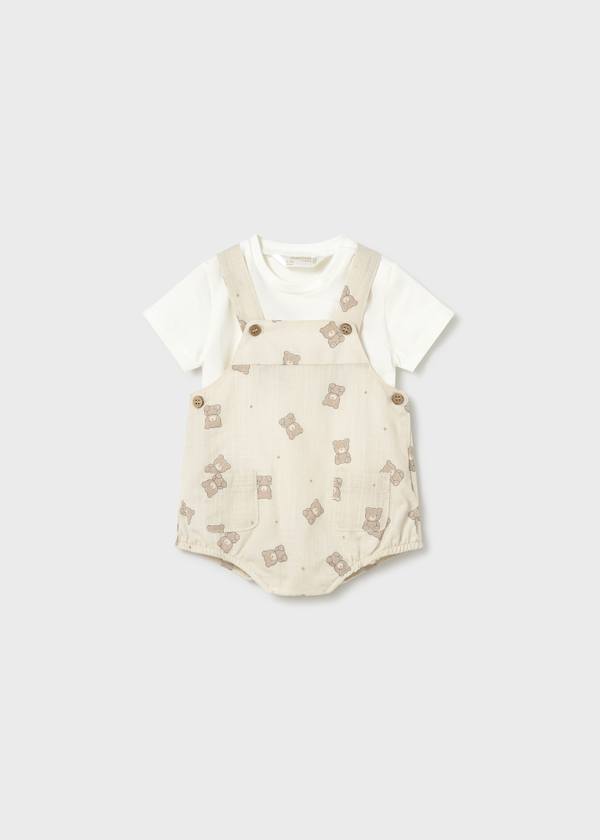 Jardineira estampado com t-shirt Mayoral 1621