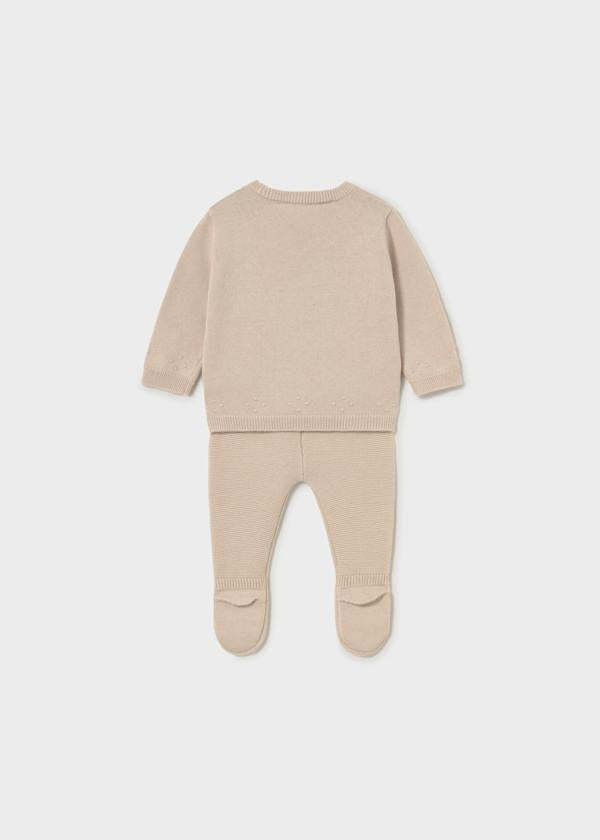 Conjunto calças com pés e camisola tricô Mayoral 1502