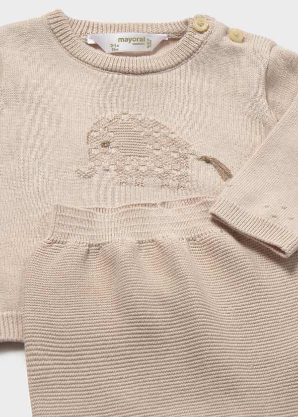 Conjunto calças com pés e camisola tricô Mayoral 1502