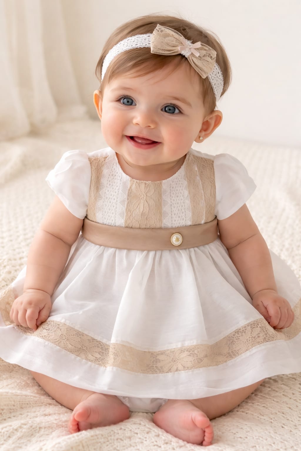 Conjunto de batizado (personalizado )c/vestido 1860
