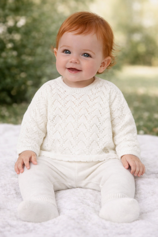 Conjunto calças com pés e camisola tricô Mayoral 1594